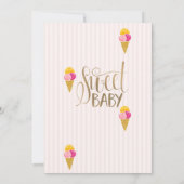 アイスカッコいいクリームストライプの誕生日 招待状 (裏面)