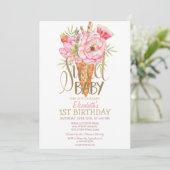 アイスカッコいいクリームフルーツストライプの誕生日招待状 招待状 (スタンド正面)