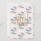 アイスカッコいいクリームマカロンストライプの誕生日 招待状 (裏面)