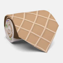 アイスカッコいいクリームワッフル模様 ネクタイ