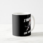 アイスカッコいいホッケープレイヤーアート女子男性へアイスホッケ コーヒーマグカップ (正面右)