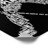 アイスカッコいいホッケー女子男性へボーイガールアイスホック ポスター (角)