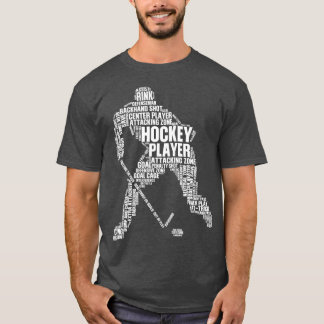 アイスカッコいいホッケー女子男性へボーイガールアイスホック Tシャツ