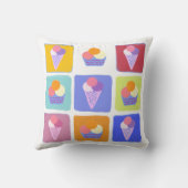 アイスカラフルクリームのコラージュ クッション (裏面)