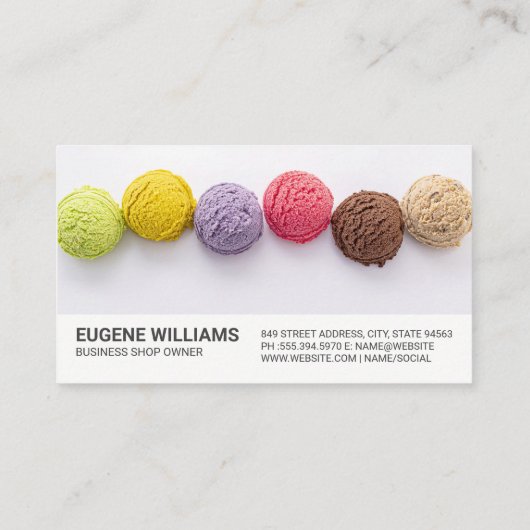 アイスカラフルクリームのスクープ 名刺 (裏面)