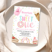 アイスカラフルクリームケーキスウィートワン誕生日 招待状