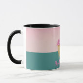 アイスカラフルクリームコーンのサボテンのピンクのフラミンゴ マグカップ (左)