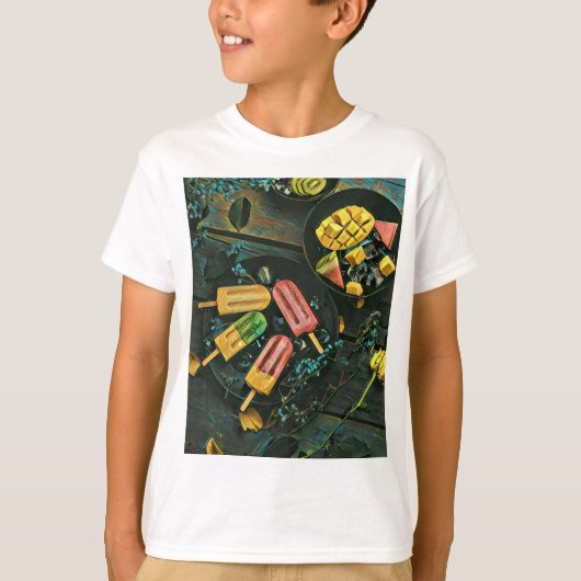 アイスカラフルクリームコーンポピクル Tシャツ (正面)