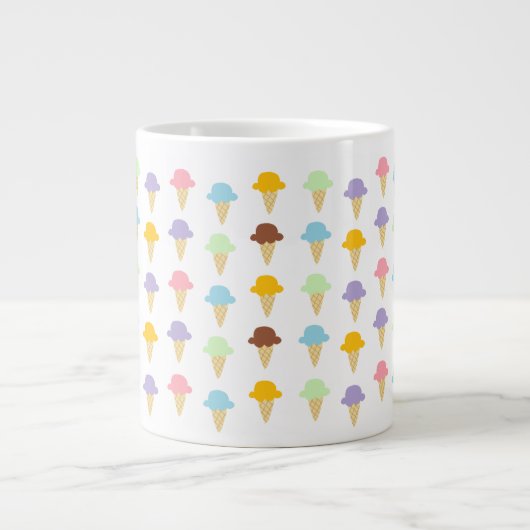 アイスカラフルクリームコーン ジャンボコーヒーマグカップ (正面)