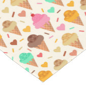 アイスカラフルクリームサンデーハート ショートテーブルランナー (コーナー)