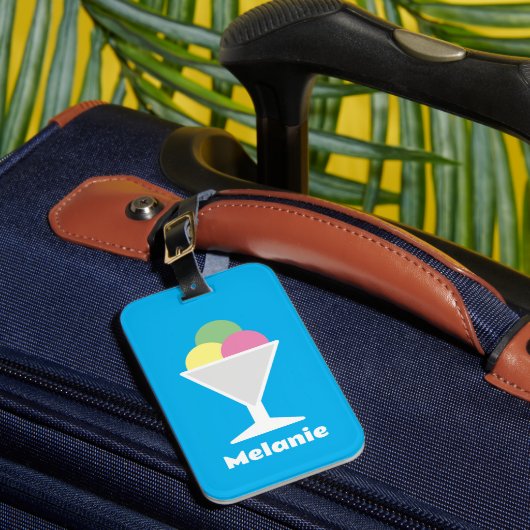 アイスカラフルクリームシャーベットkidの旅行荷物タグ ラゲッジタグ (正面インサイチュ1)