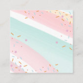アイスカラフルクリームスクープ粉ベビーシャワー エンクロージャーカード (裏面)