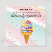 アイスカラフルクリームスクープ粉ベビーシャワー エンクロージャーカード (正面)