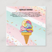 アイスカラフルクリームスクープ粉ベビーシャワー エンクロージャーカード (正面)