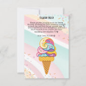 アイスカラフルクリームスクープ粉ベビーシャワー サンキューカード (正面)