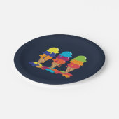 アイスカラフルクリームバースデーパーティー ペーパープレート (アングル)