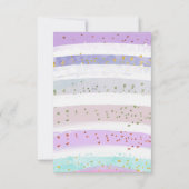 アイスカラフルクリームパステルフラワーズベビーシャワー 招待状 (裏面)