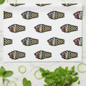 アイスカラフルクリームパターン キッチンタオル (折り畳み)