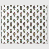 アイスカラフルクリームパターン ラッピングペーパー (フラット)