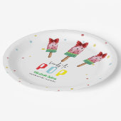 アイスカラフルクリームベビーポップ・アートのシャワー準備 ペーパープレート (アングル)