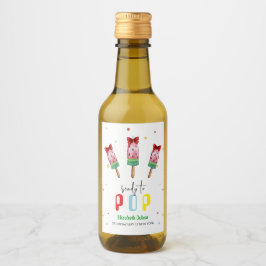 アイスカラフルクリームベビーポップ・アートのシャワー準備 ワインラベル