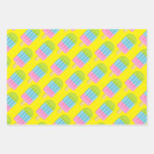 アイスカラフルクリームポピクル包装紙シート ラッピングペーパーシート (正面)