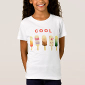 アイスカラフルクリーム水色Tシャツ Tシャツ (正面)