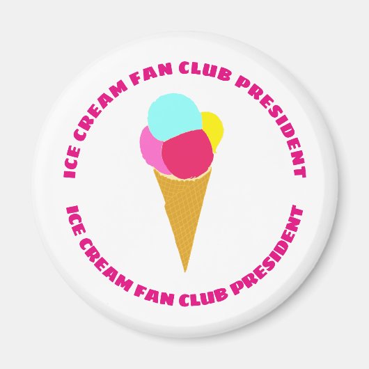 アイスカラフルクリーム磁石 マグネット (正面)