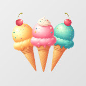 アイスカラフルクリーム ウィンドウサイン (シート)