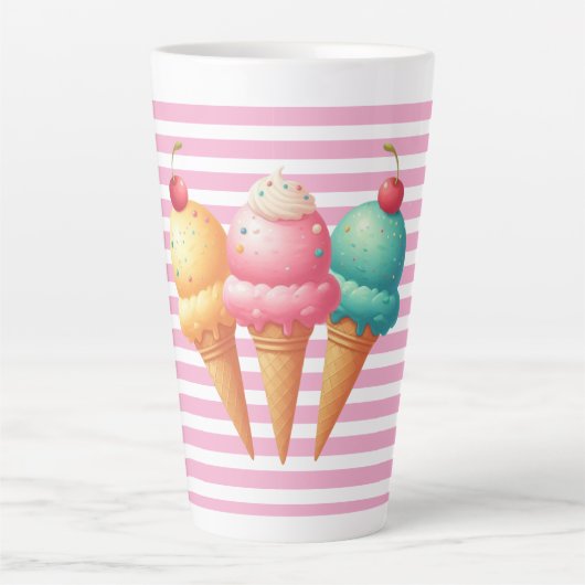 アイスカラフルクリーム カフェラテマグ (正面)