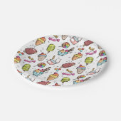 アイスカラフルクリーム、キャンディ、ローリー模様 ペーパープレート (アングル)