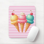 アイスカラフルクリーム マウスパッド (マウス)