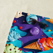 アイスカラフルクリーム、新鮮な夏食べ物アート ビーチタオル (インサイチュ)