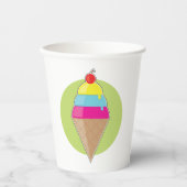 アイスカラフルクリーム 紙コップ (正面)