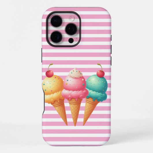 アイスカラフルクリーム iPhoneケース (裏面)