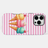アイスカラフルクリーム iPhoneケース (裏面横)