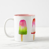 アイスカラフルクルブロックの夏アート ツートーンマグカップ (左)