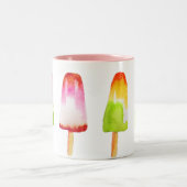 アイスカラフルクルブロックの夏アート ツートーンマグカップ (中央)