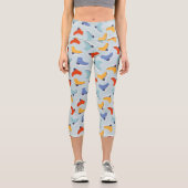 アイスカラフルスケート冬のパターン カプリレギンス (正面)