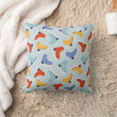 アイスカラフルスケート冬のパターン クッション (ブランケット)