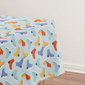 アイスカラフルスケート冬のパターン テーブルクロス (インサイチュ)