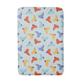 アイスカラフルスケート冬のパターン バスマット (正面縦)