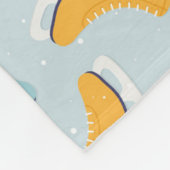 アイスカラフルスケート冬のパターン フリースブランケット (角)