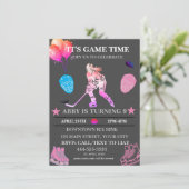 アイスカラフルホッケー誕生日テーマ 招待状 (スタンド正面)