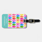 アイスカラフルロリーパターンパーソナライズされた ラゲッジタグ (正面横)