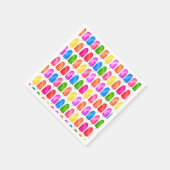 アイスカラフルロリーパターン スタンダードカクテルナプキン (角)