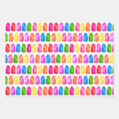 アイスカラフルロリーパターン ラッピングペーパーシート (正面)