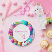 アイスガーリークリーム誕生日パーティー ペーパープレート (パーティー)