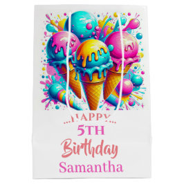 アイスガーリークリーム誕生日パーティー ミディアムペーパーバッグ