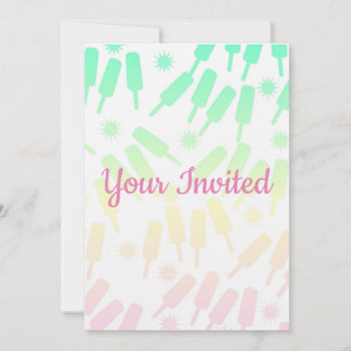 アイスキッポップ・アートのズパーティー招待状 招待状